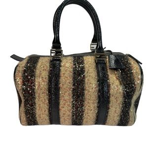 FENDI
Sequin-Embellished Wool Forever Bauletto Boston Bag RARE SPEEDY